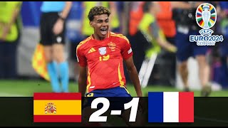 GOLAZO DE YAMAL ESPAÑA vs FRANCIA 21  EUROCOPA 2024 [upl. by Devaj]