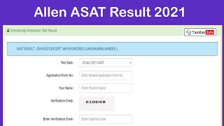 How to check results of Allen ASAT exam 2021 [upl. by Hornstein571]