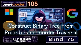 Leetcode 105 Construct Binary Tree from Preorder and Inorder Traversal [upl. by Annuhsal855]