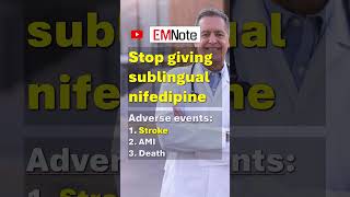 Avoid Sublingual Nifedipine doctor medical nursing [upl. by Llekcm309]