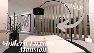 Bloxburg  Hillside Mega Modern Mansion  Exterior and Interior Speed Build [upl. by Uzzial195]