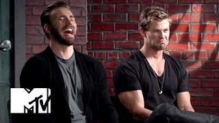 Chris Evans amp Chris Hemsworth Eat Doritos  MTV News [upl. by Dixon]