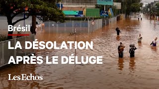 Au Brésil la désolation après les inondations [upl. by Oniuqa]