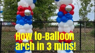 How to make a Balloon Arch in 3mins [upl. by Ahc]