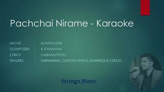 Pachchai Nirame Karaoke with TamilEnglish lyrics [upl. by Everson608]