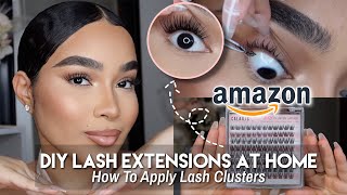 DIY Lash Extensions At Home  AMAZON INDIVIDUAL LASH EXTENSIONS TUTORIAL  Calailis Lashes [upl. by Oijres]