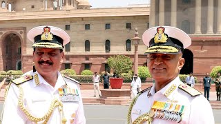 Admiral Dinesh K Tripathi assumes charge as Indian Navy chief [upl. by Zetrok463]