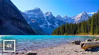 4K Moraine Lake Relaxation  Soothing Water Ambience  Peaceful Nature Sounds for Sleep amp Study [upl. by Llerol125]