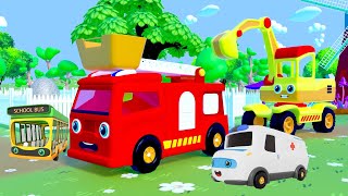 Wheels on the Bus Dance Party 2  Fun Cars Cartoons For Kids  Nursery Rhymes amp Kids Songs [upl. by Gillespie]