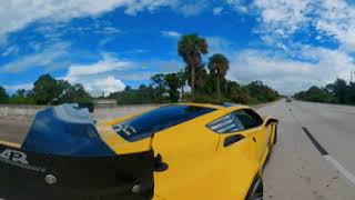 Corvette Z06 C7 360° outside video drag finger on screentilt device to rotate view Increase resol [upl. by Nehr]