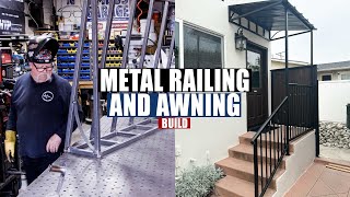 Outdoor Metal Railing amp Awning Build  JIMBOS GARAGE [upl. by Estus]