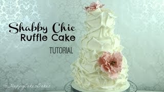 Shabby Chic Ruffle Cake Tutorial [upl. by Hepsiba]