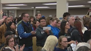 Tempers flare at suburban Chicago school board meeting after sex abuse accusations [upl. by Vod632]