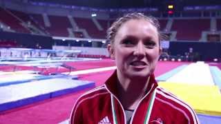 Rosie MacLennan wins gold at world trampoline championships  Sofia Bulgaria [upl. by Yelwar]