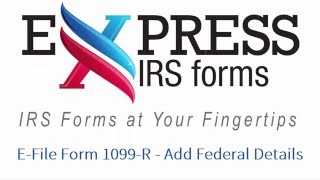 EFile Form 1099R  Add Federal Details [upl. by Aniger469]