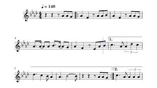 Potra Salvaje partitura para ClarineteTrompeta Sib [upl. by Oirifrop]