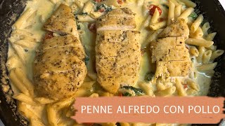 Pasta penne Alfredo con pollo [upl. by Kenn]