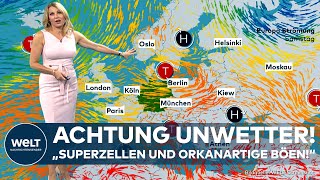 DEUTSCHLAND quotMit der Hitze kommt turbulentes Wetterquot Ab wann das Wetter wieder traumhaft wird [upl. by Wilma]