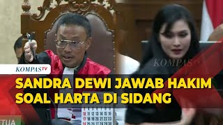 FULL Jawab Sandra Dewi ke Hakim soal Kepemilikan Harta di Sidang Harvey Moeis [upl. by Olivann]