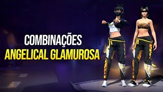 COMBINAÇÕES DE SKINS FEMININA NO FREE FIRE COM A CALÇA ANGELICAL AMARELA GLAMUROSA [upl. by Calore94]