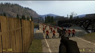 Garrys Mod cleaning a zombie invasion in gmfork map [upl. by Ecaidnac]