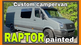 VW Crafter Campervan Full Raptor Anthracite grey Swamper look [upl. by Eltsyek]