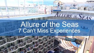 Allure of the Seas Attractions  7 Can’t Miss Experiences  Video Tour [upl. by Dunton455]