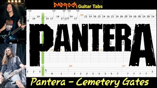 Cemetery Gates  Pantera  Guitar  Bass TABS Lesson [upl. by Stoddard]