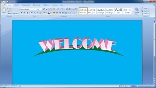 Microsoft word tutorial How to Make 3D text Word Art in Word [upl. by Keffer]