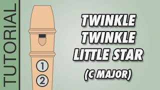 Twinkle Twinkle Little Star C Major  Recorder Tutorial 🎵 EASY Song [upl. by Vivia]