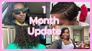 One Month MicroLocs Update  Braidlocs on Relaxed Hair  Microlocs on Relaxed Hair [upl. by Jarvis]