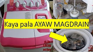 Washing Machine not Draining problem trouble shooting and repair TAGALOG [upl. by Ellenhoj109]