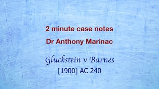 Gluckstein v Barnes Promoters Duty of Disclosure [upl. by Eelanej]