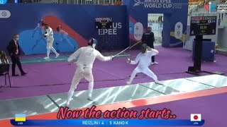 Highlights of Match Between Igor Reizlin 🇺🇦 v Kano Koki 🇯🇵  T32 Sochi Fencing World Cup 2022 [upl. by Beverley]