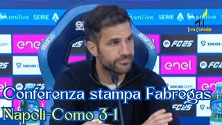 Conferenza stampa Fabregas post NapoliComo 31 in Serie A 2425 [upl. by Attenyw]