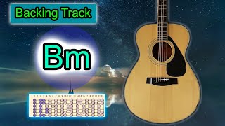 Beautiful Acoustic Guitar Backing Track in B minor with scale ♯improvisation jamming [upl. by Wilkison]