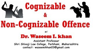 Cognizable and Noncognizable offence  Difference between cognizable and non cognizable offence [upl. by Fisuoy]