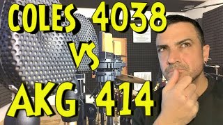 COLES 4038 vs AKG 414  Online drum tracks [upl. by Dewie]