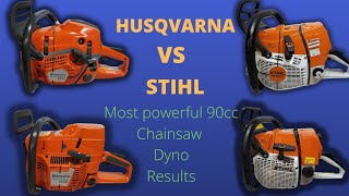 592xp Most powerful 90cc Chainsaw Husqvarna vs Stihl [upl. by Emelia874]