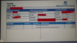 TCS salary slipTCS Bps SalaryTCS  TCS salary structureTCS salary for experiancedtcs bps [upl. by Zelma]