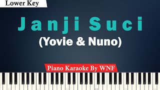 Yovie amp Nuno  Janji Suci Karaoke Piano LOWER KEY [upl. by Nap717]