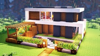 Minecraft Modernes Haus bauen 119 Tutorial  Modernes Haus bauen in Minecraft Survival Tutorial [upl. by Thane]