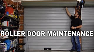 Garage roller door maintenance  fixing squeaks and lubrication [upl. by Eissirc]