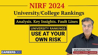 NIRF 2024 Rankings  A Detailed Analysis [upl. by Strenta]