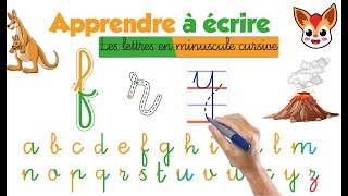 Apprendre à écrire les lettres de lalphabet en minuscule cursive quotaquot à quotzquot en 3 étapes quotBy FINKYquot [upl. by Eerpud]