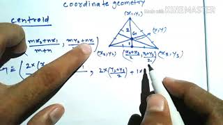 CENTROID OF A TRIANGLE  COORDINATE GEOMETRY IN HINDI [upl. by Aneeram]