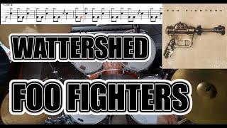 Foo Fighters  Wattershed  Drum Cover With SHEET MUSIC [upl. by Aracat878]