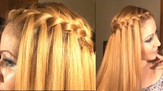 Como Hacer una Trenza de Cascada Waterfall Braid Self [upl. by Ortensia647]