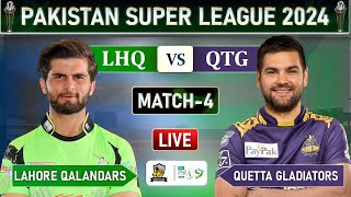 PSL LIVE  LAHORE QALANDARS VS QUETTA GLADITORS MATCH 4 LIVE COMMENTARY  LQ vs QG LIVE [upl. by Drucy]