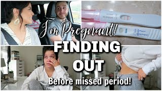 Im Pregnant Finding Out Before Missed Period BFP [upl. by Shermy109]